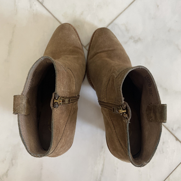 Ash Women’s Ivana Tan Suede Leather Stack Heel Zipper Ankle Boot Euro 38 US 7.5 - Picture 6 of 14